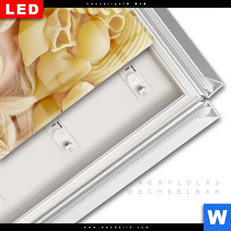 Leuchtbild Acrylglas Canvalight® DIA | Pasta Queen | Schmal