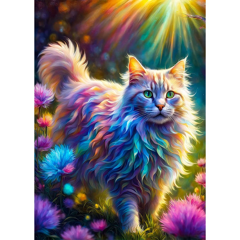 5D Diamond Painting – Colorful Cat