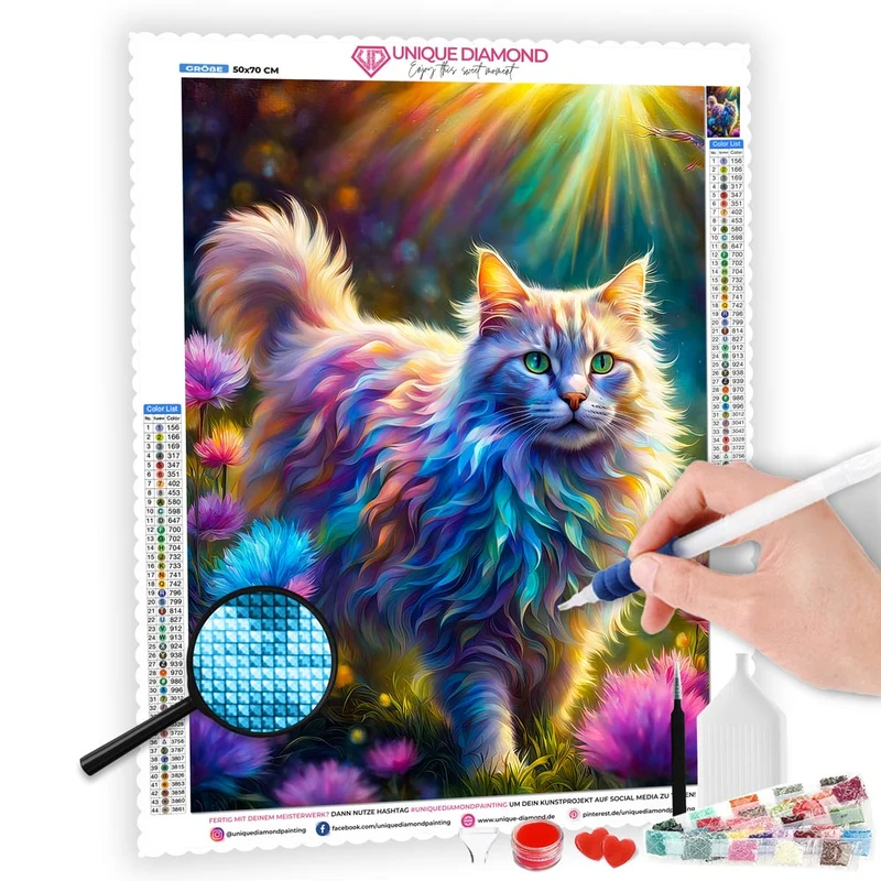 5D Diamond Painting – Colorful Cat