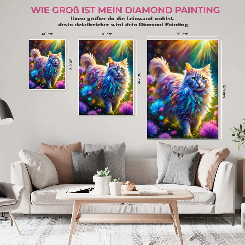 5D Diamond Painting – Colorful Cat
