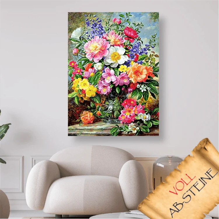 Bunter Blumenstrauss - Voll AB 5D DIY Diamond Painting