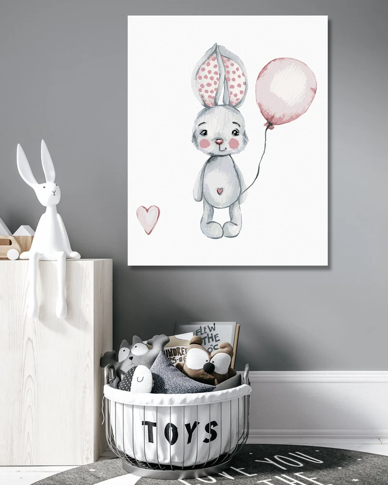 Diamond painting - KANINCHEN MIT BALLON