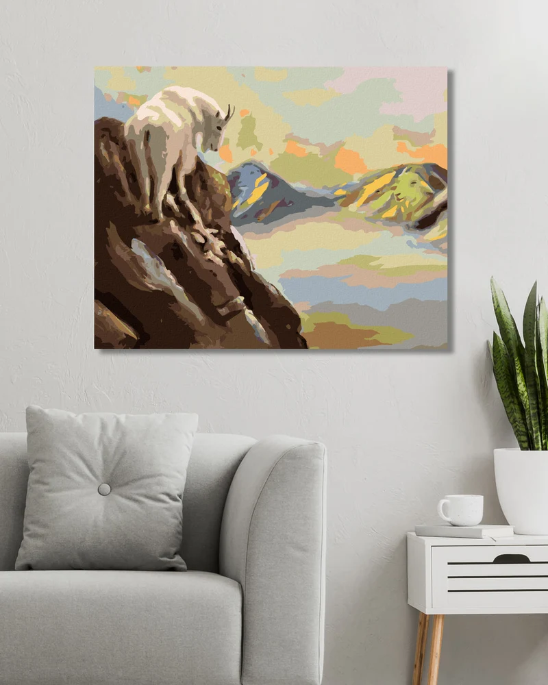 Diamond painting - ZIEGE UND BERGE (D. RUSTY RUST)
