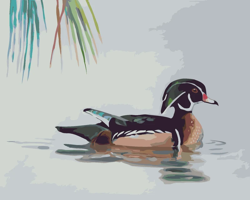 Diamond painting - ENTE AUF DEM WASSER (D. RUSTY RUST)