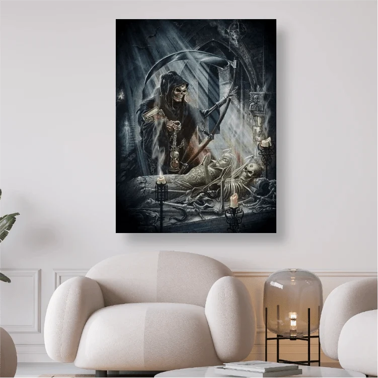 Sensenmann in der Gruft - 5D DIY Diamond Painting