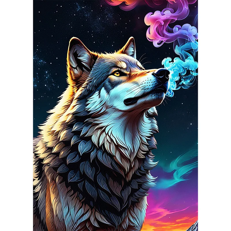 5D Diamond Painting – Wolf