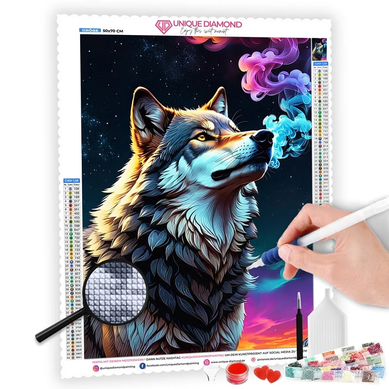 5D Diamond Painting – Wolf