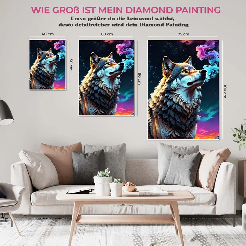 5D Diamond Painting – Wolf