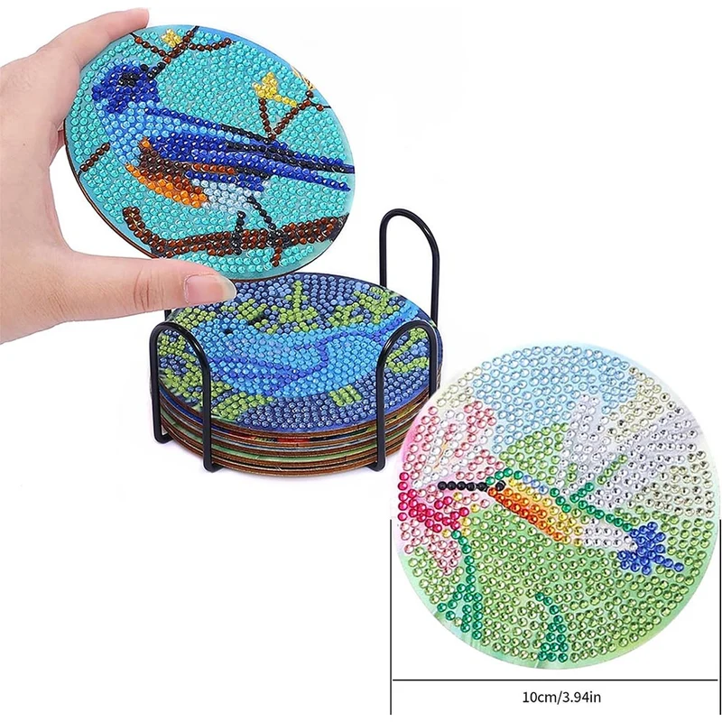 5D Diamond Painting Untersetzer Vögel