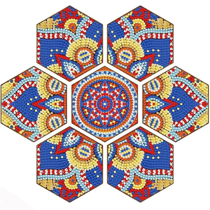 5D Diamond Painting Untersetzer Mandala