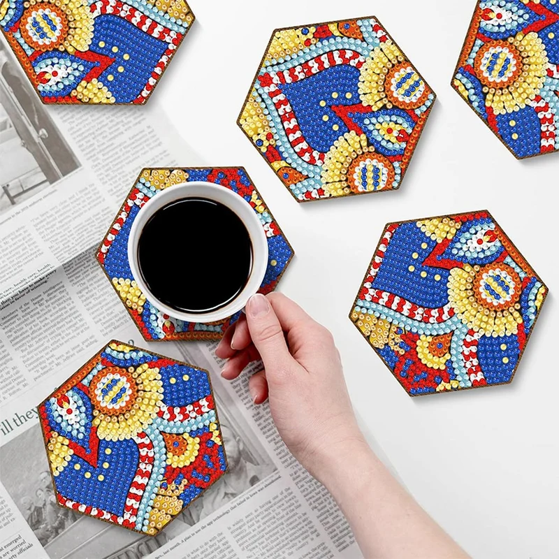 5D Diamond Painting Untersetzer Mandala