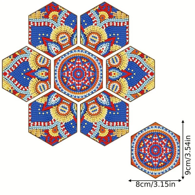 5D Diamond Painting Untersetzer Mandala