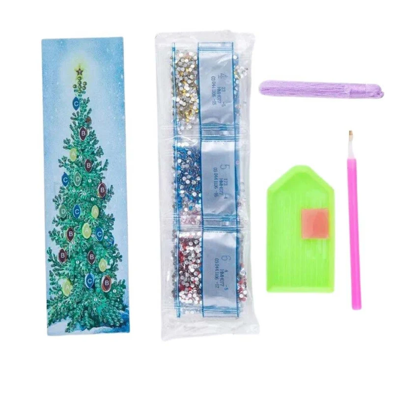 Diamond Painting Lesezeichen Weihnachtsbaum