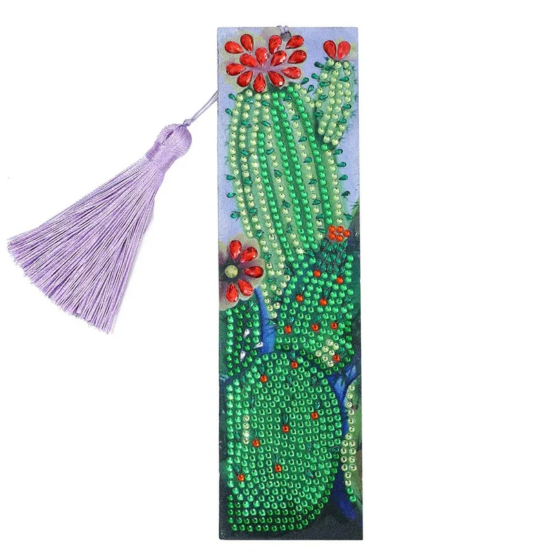 Diamond Painting Lesezeichen Kaktus