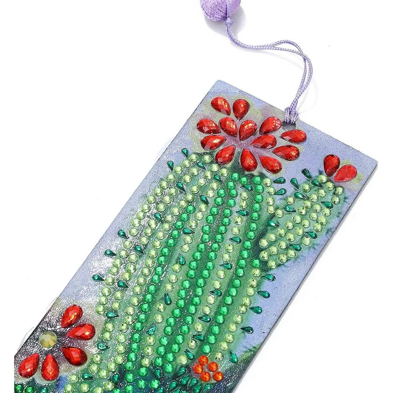 Diamond Painting Lesezeichen Kaktus
