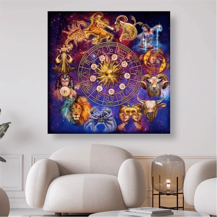 Tierkreiszeichen Kalender Sternzeichen - 5D DIY Diamond Painting