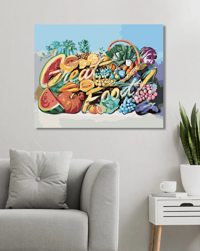 Diamond painting - KORB, OBST UND GEMÜSE (D. RUSTY RUST)