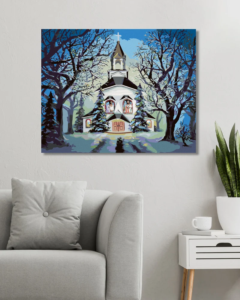 Diamond painting - KIRCHE IM WINTER (D. RUSTY RUST)
