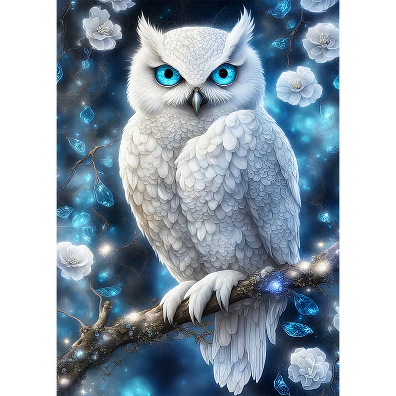 5D Diamond Painting – Weiße Eule