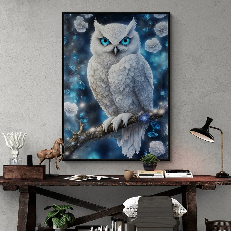 5D Diamond Painting – Weiße Eule