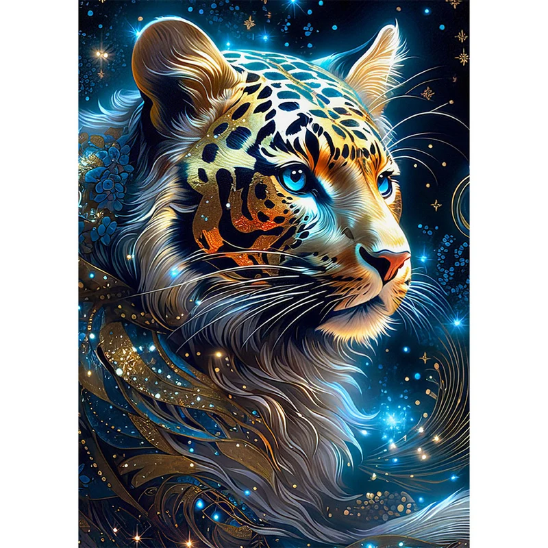 5D Diamond Painting – Starry Sky Leopard