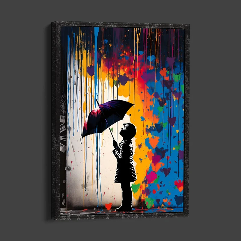 5D Diamond Painting – Mädchen mit Regenschirm