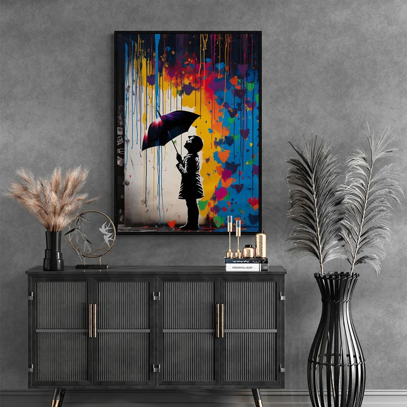5D Diamond Painting – Mädchen mit Regenschirm