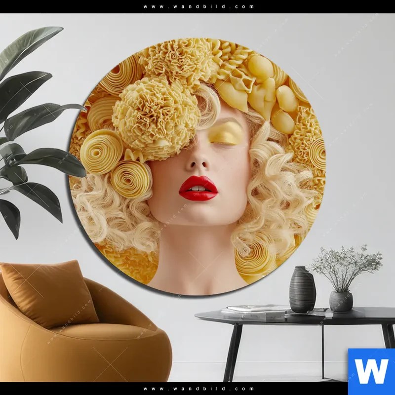 Alu-Dibond Bild | Pasta Queen | Rund