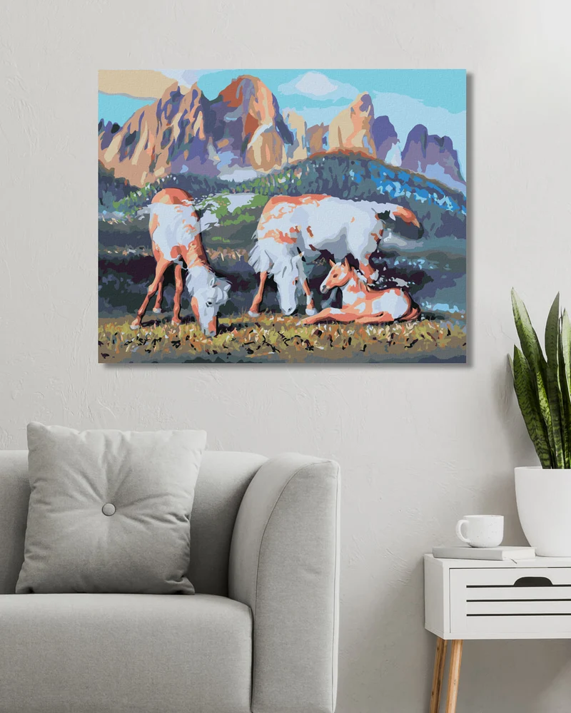 Diamond painting - PFERDE ODER EINE KARTE DER WELT (D. RUSTY RUST)
