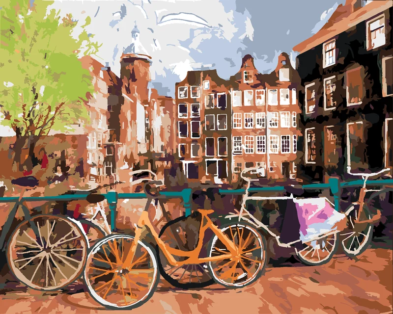 Diamond painting - FAHRRÄDER IN AMSTERDAM