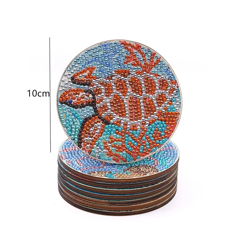 5D Diamond Painting Untersetzer Unterwasser Tiere