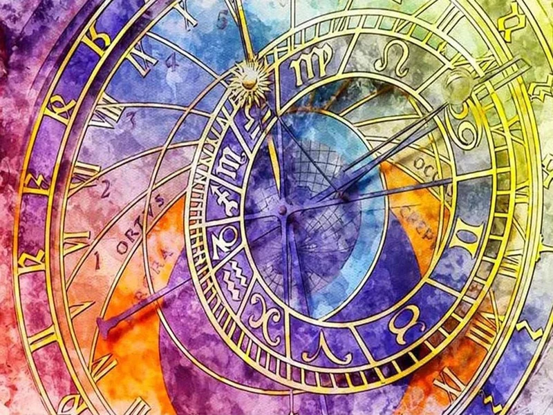 Astronomische Uhr - Voll AB 5D DIY Diamond Painting
