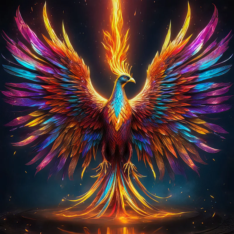 5D Diamond Painting – Colorful Phoenix