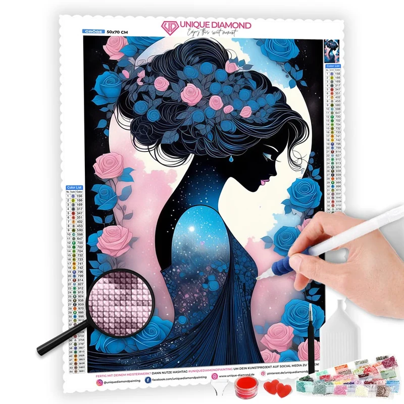 5D Diamond Painting – Rosengarten