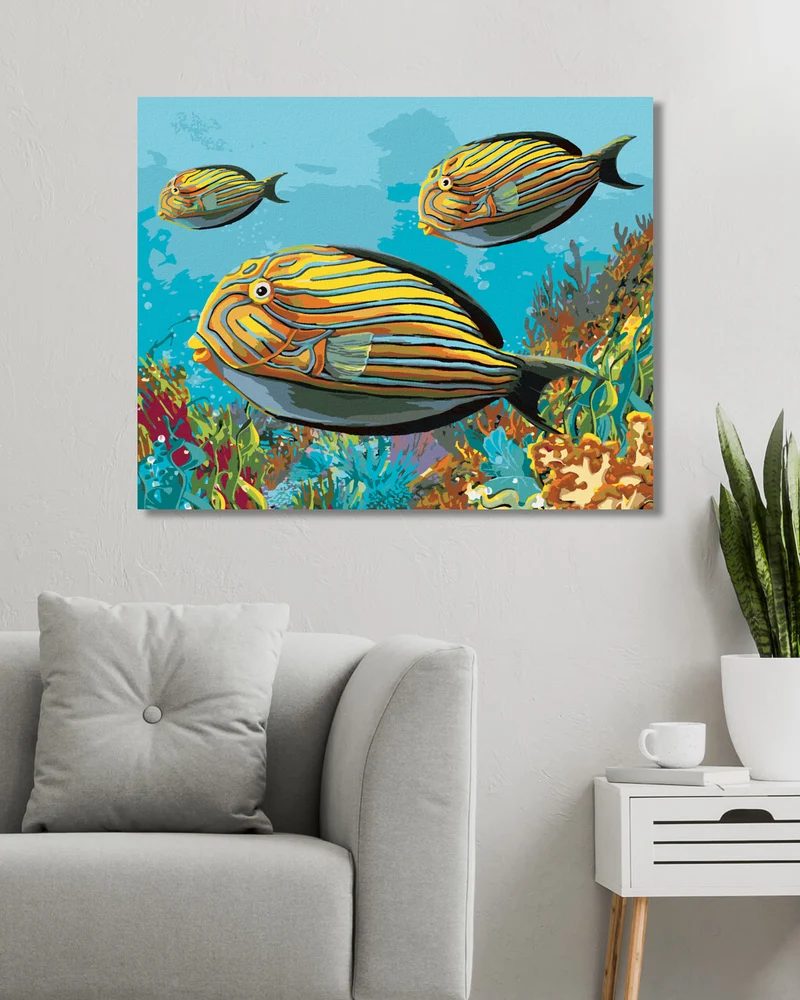 Diamond painting - GELBE FISCHE