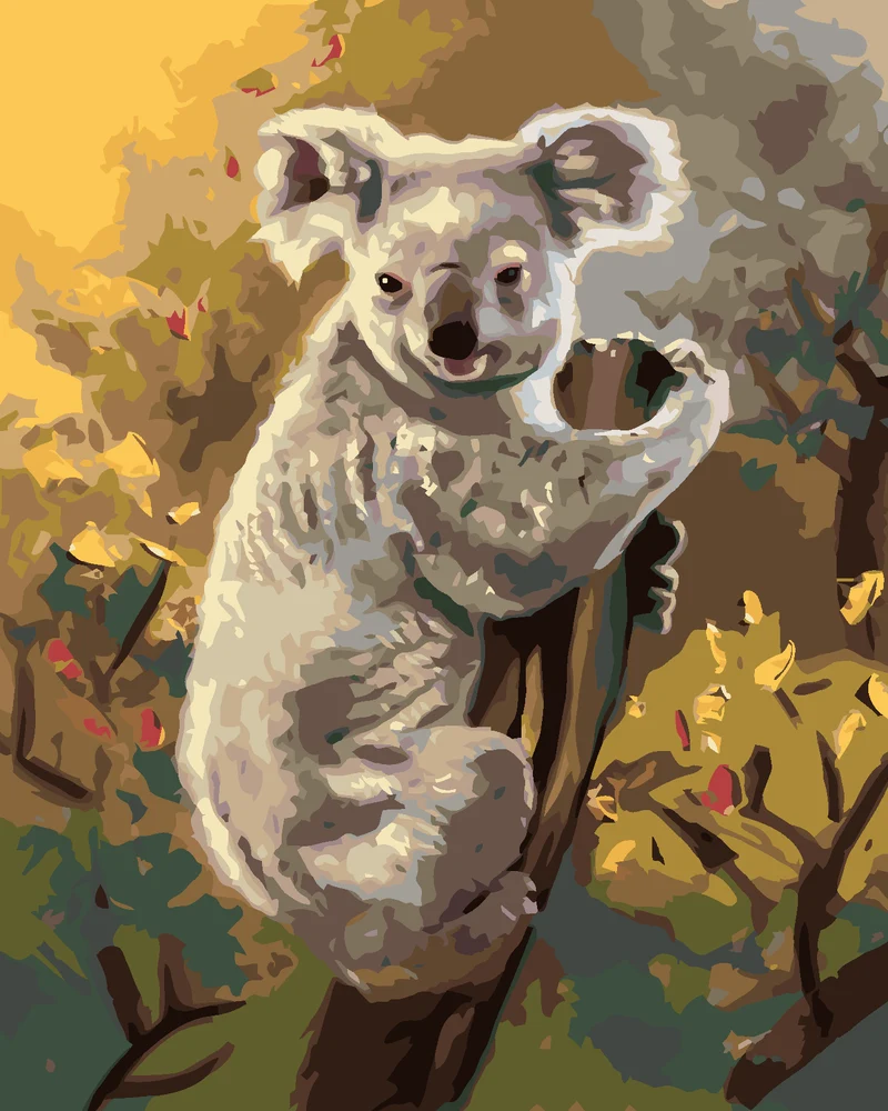 Diamond painting - KOALA AUF EINEM BAUMSTAMM (D. RUSTY RUST)