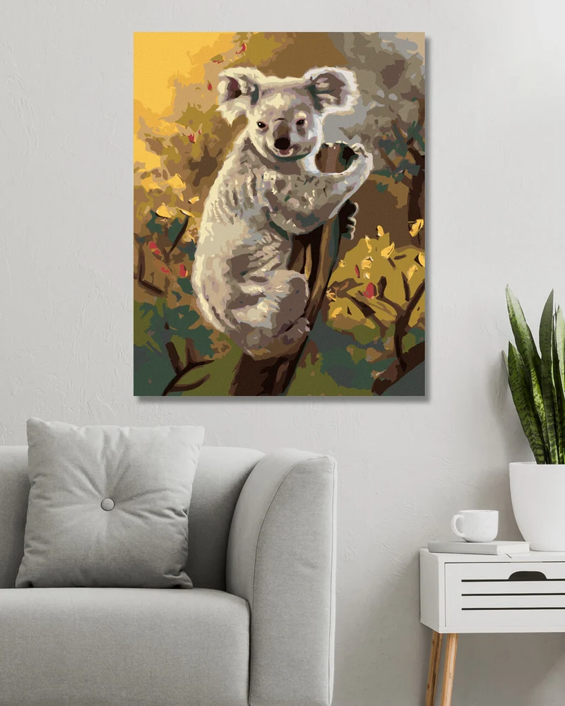 Diamond painting - KOALA AUF EINEM BAUMSTAMM (D. RUSTY RUST)