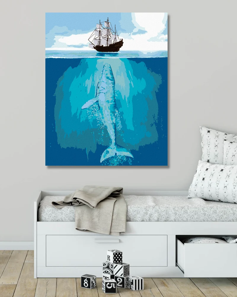 Diamond painting - BUCKELWAL GREIFT FISCHERBOOT AN