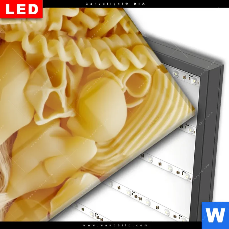Wechselmotiv Acrylglas Canvalight® DIA | Pasta Queen | Schmal