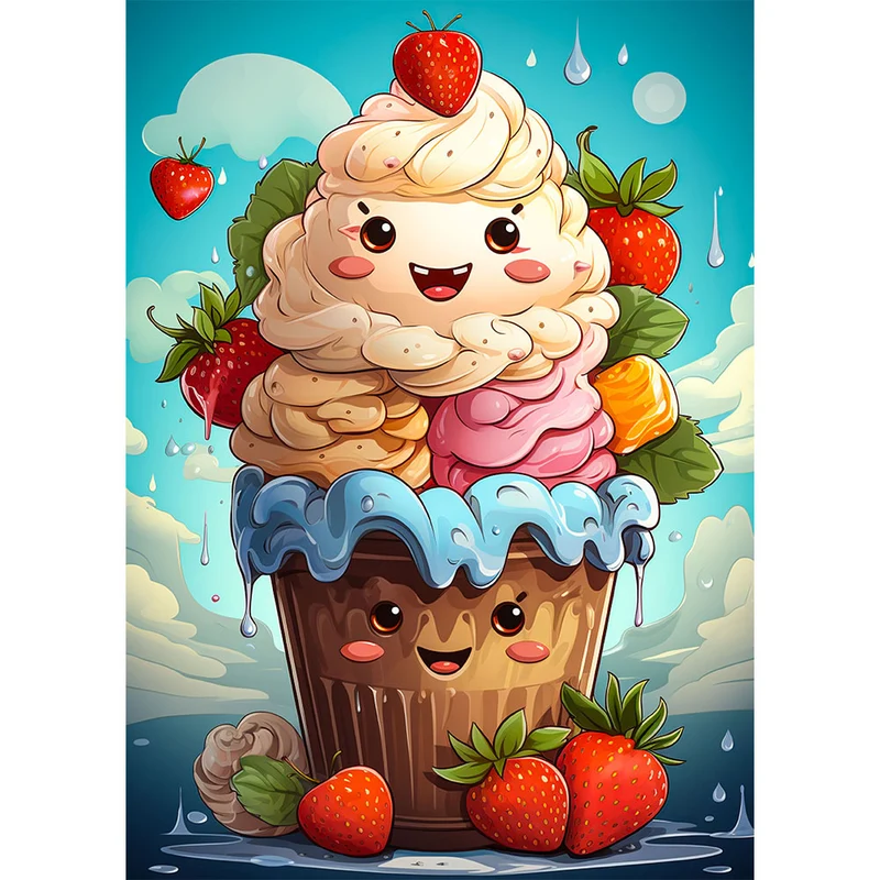 5D Diamond Painting – Happy Ice Cream