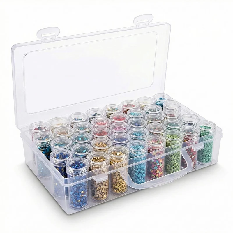 Diamond Painting XL Aufbewahrungsbox mit 38 Dosen