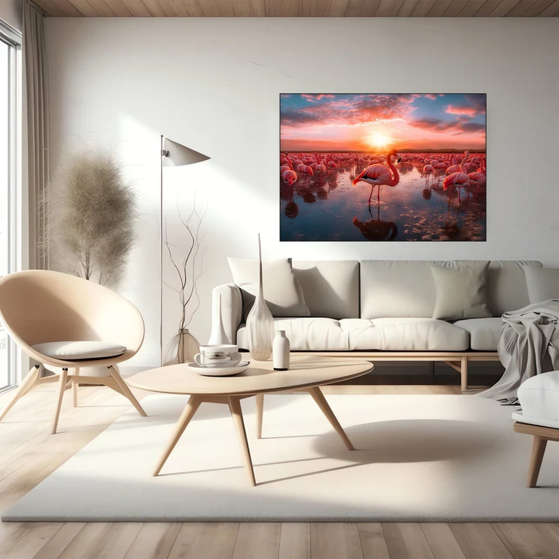 5D Diamond Painting – Flamingos am Morgen