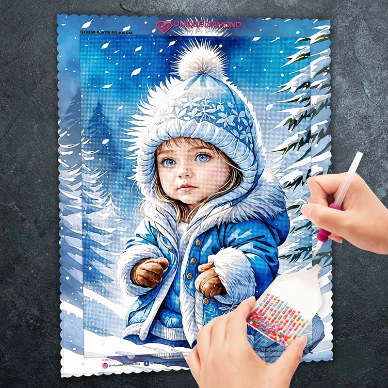 5D Diamond Painting – Prinzessin Im Winter