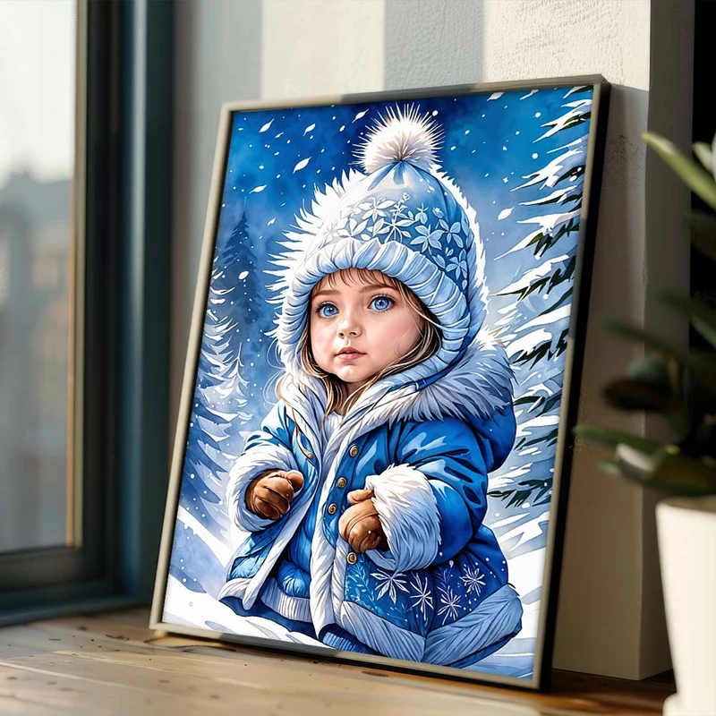 5D Diamond Painting – Prinzessin Im Winter