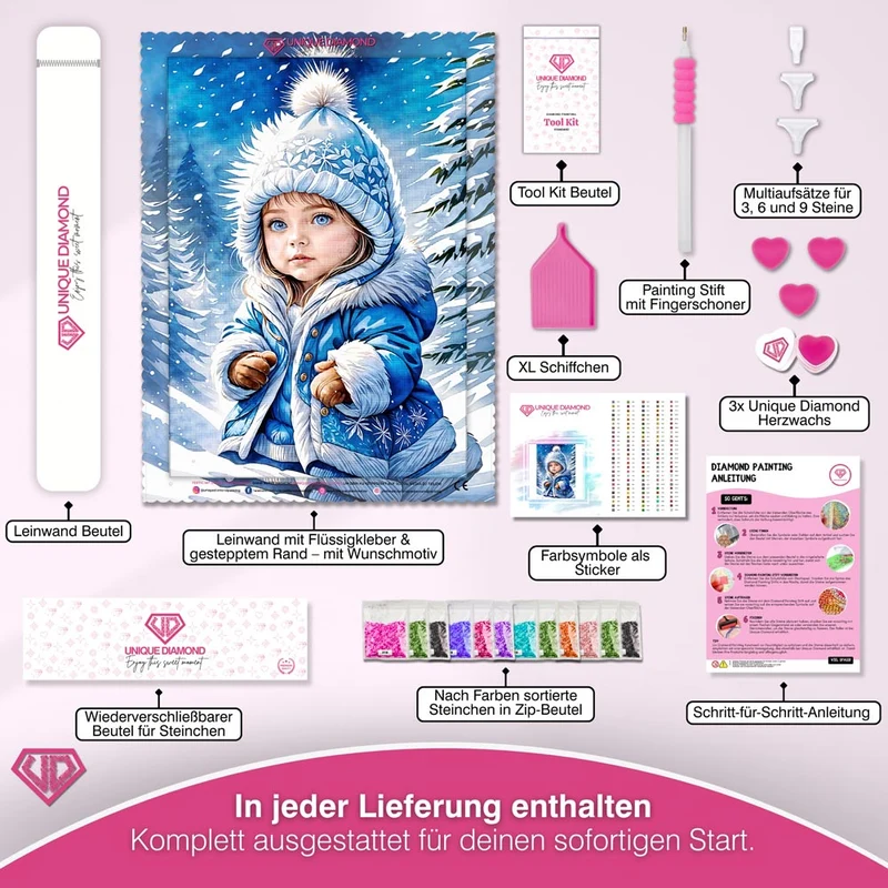 5D Diamond Painting – Prinzessin Im Winter