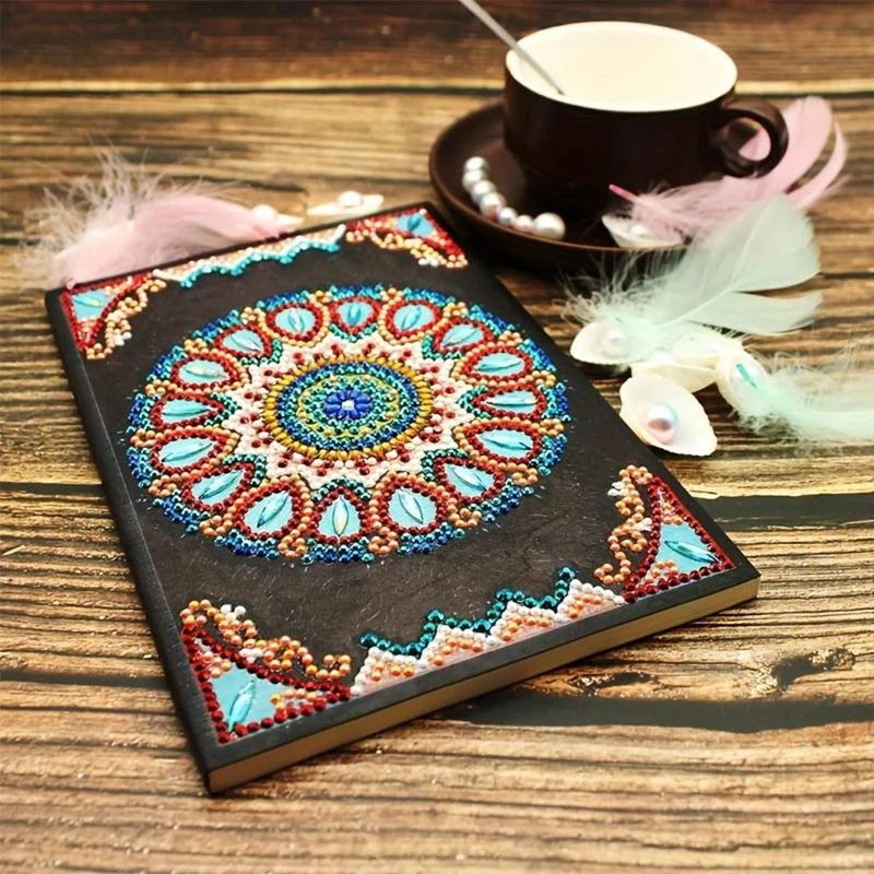 Diamond Painting Notizbuch Blaue Blume