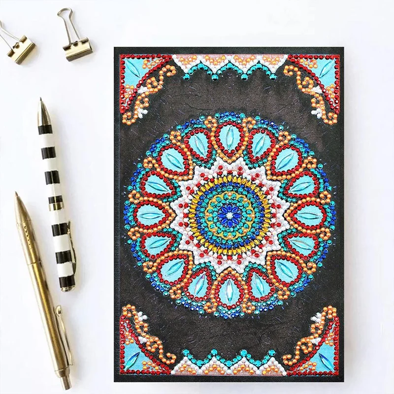 Diamond Painting Notizbuch Blaue Blume