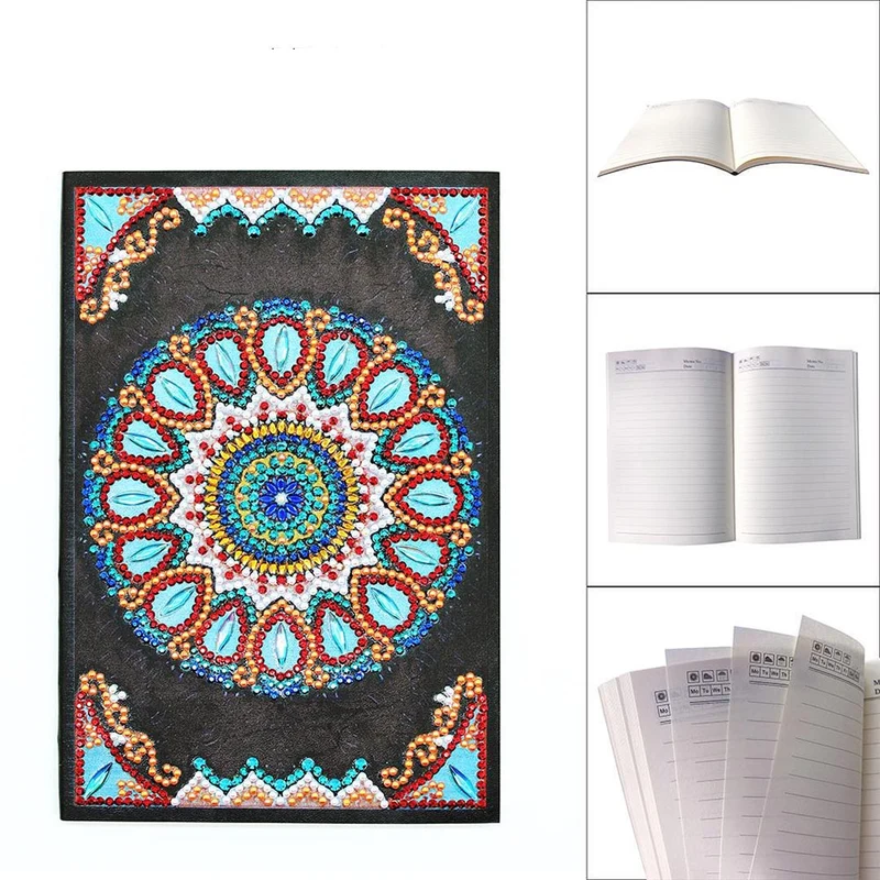 Diamond Painting Notizbuch Blaue Blume