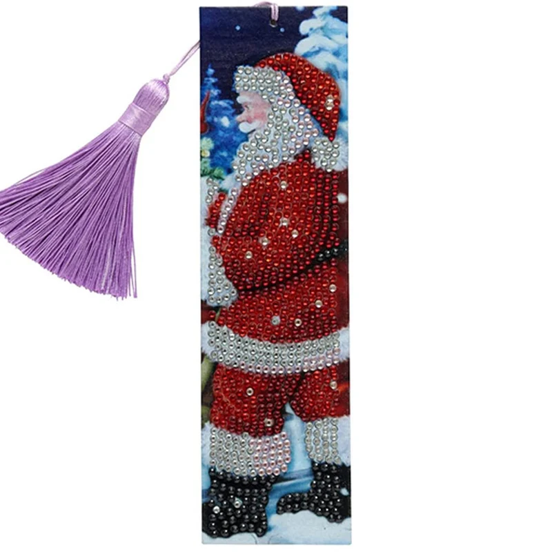 Diamond Painting Lesezeichen Weihnachtsmann