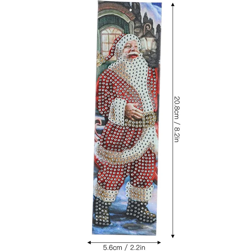 Diamond Painting Lesezeichen Weihnachtsmann